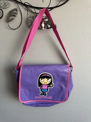 Fred Is Red Messenger Bag Purple Pink Cartoon Girl Whatever Retro Y2K Shoulder - Image 1 of 4