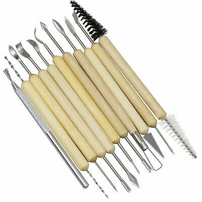 11 Piece Modelling Clay Pottery Arts & Craft Sculpting Tool Set Carving • 8.03€