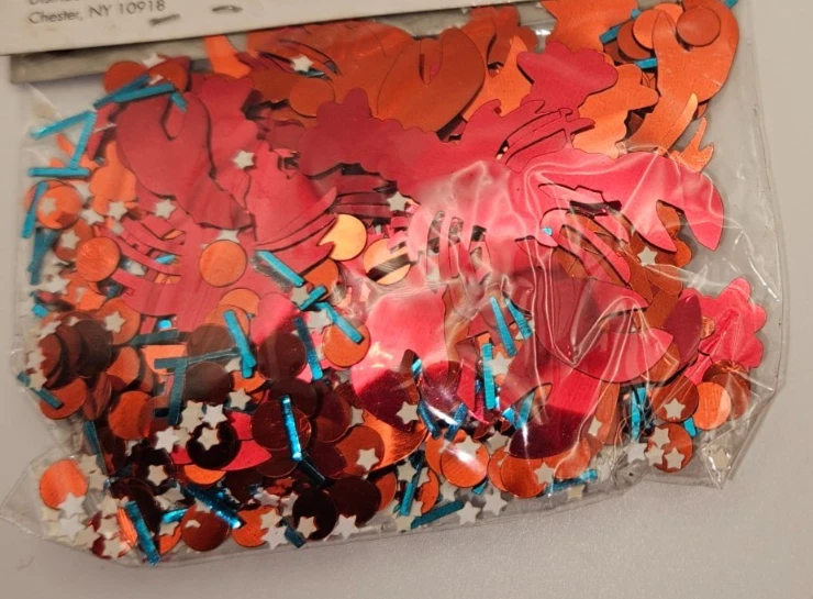 Confete de lagostim pacote com 3x 1/2 oz suprimentos para festa decoração de festa Mardi Gras - Imagem 1 de 2