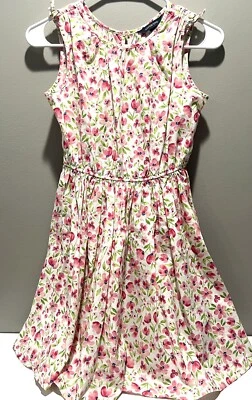 Lands End Girls Size 10 Floral Dress - Image 1 of 4