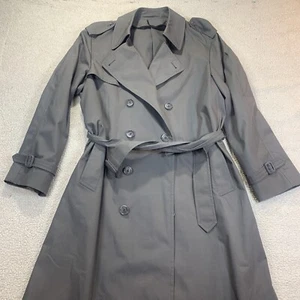 London Fog by Wamsutta Classic Vintage Men’s Grey Trench Coat NO LINER 42 Long - Picture 1 of 7