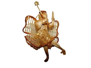 Straw Angel Fairy Christmas Ornament  #i - Picture 1 of 4