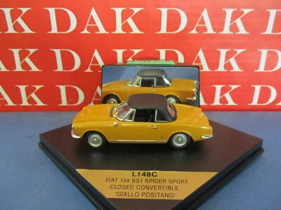 Die cast 1/43 Modellino Auto Fiat 124 BS1 Spider Sport Giallo Positano Vitesse - Immagine 1 di 4