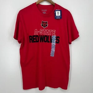 Champion Arkansas State Red Wolves T-Shirt Men's Size L Red NCAA New NWT - Picture 1 of 11
