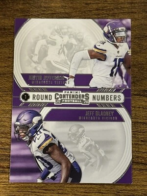 2020 Contenders Justin Jefferson Jeff Gladney 1st Round Numbers RC #RN-JG Rookie - Image 1 of 2
