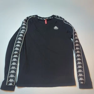kappa activewear   women's shirt S Logo Long Sleeve black all cotton Embroidered - Picture 1 of 12