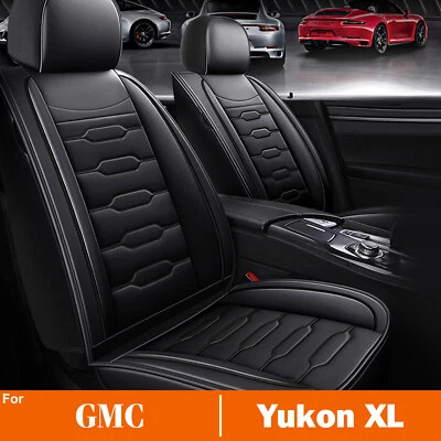 Car 2-Seat Covers for GMC YUKON XL 2007-2021 Front Row PU Leather Cushion Pad - Image 1 of 4
