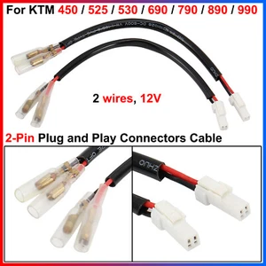 Cable conectores Plug and Play 12V 2 pines, para KTM 450/525/530/690/790/890/990 - Imagen 1 de 10