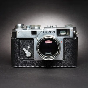 Nikon S3 SP Half Case Genuine Leather Camera Retro Cover Insert TP Handmade Case - Picture 1 of 17