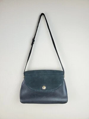 Vintage FENDI black grained and pigskin suede leather combo purse bag - Image 1 of 4