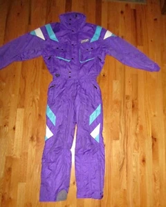 Men's Vintage Spyder Snowboarding Suit Ski Race M Snow Thinsulate Purple Japan - Picture 1 of 11