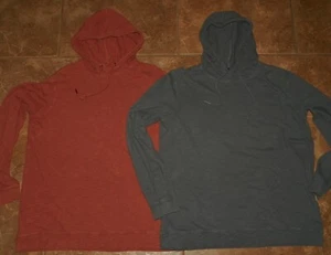 2 Herren GEORGE Langarm Lounge Hoodie TEES Shirts Größe M 38-40 grau braun - Bild 1 von 7
