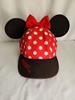 Minnie Mouse oreilles rouge blanc polka point chapeau casquette de baseball jeunesse Walt Disney Land