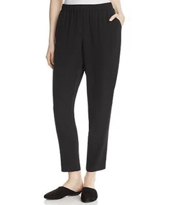 Eileen Fisher Black Silk Slouchy Ankle Pants Size XXL - Picture 1 of 6