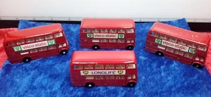 Vtg Matchbox Lesney No 5 Routemaster Bus Lot (4) BP Made in England - Picture 1 of 14