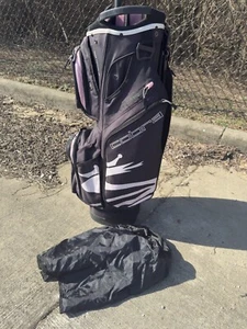Cobra Golf Ultralight Black/Gray Cart Bag w/ Rain Cover & 14-Way Club Divider - Picture 1 of 12