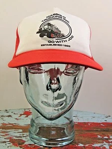 Rare VTG Massolo Trucking INC Go With Joe Trucker Mesh Hat Cap Red Heavy Machine - Picture 1 of 12