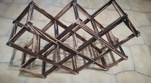 Cantinetta in legno portabottiglie per vino 10 bottiglie richiudibile - Foto 1 di 3