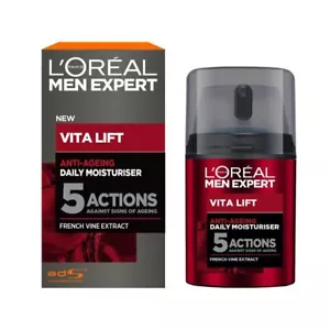 L'Oréal Men Expert Vita Lift, 5 Anti Ageing Actions, Pro-Retinol & Peppermint, - Picture 1 of 4