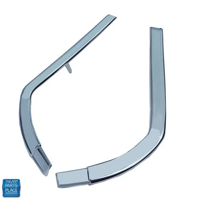 1970-72 Chevrolet Monte Carlo Vinyl Top Molding End Caps Pair Chrome Plated - Image 1 of 2