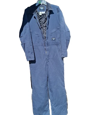 Walls Blizzard Pruf Insulated Coveralls Mens Size Medim Regular Blue - Image 1 of 4