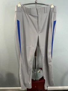 Holloway Adult Snap Gray Baseball Softball Pants Blue Stripe Athletic Gray 2XL * - Picture 1 of 6