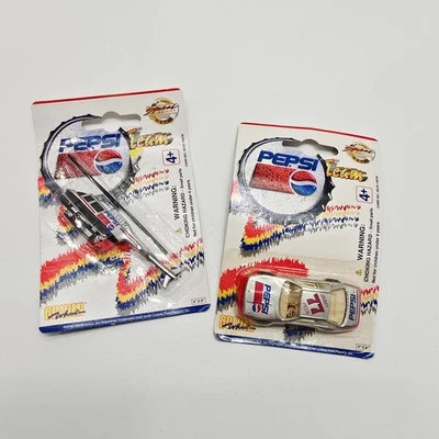 Pepsi Team Special Edition Pepsi #77 Jimmy Peck Race Car 7 & Helicopter - Image 1 of 4