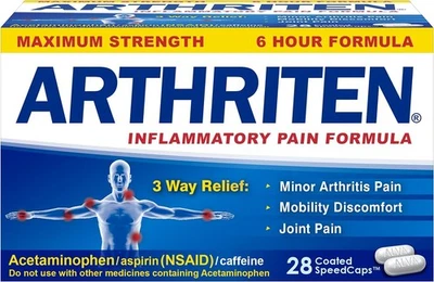 Inflammatory Pain Formula Caplets with 3 Active Ingredients: Aspirin,...  - Image 1 of 4