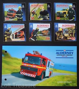Alderney Stamps: "Community Services - Fire" Presentation Pack 2004 - Picture 1 of 5