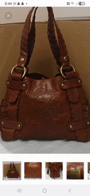 KOOBA, Bolso de Mano de Cuero Marrón/Rojo Sienna, DISEÑADOR Foto 1 de 4