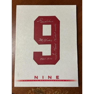 Signed Nine Gordie Howe Book Salute To Mr. Hockey Detroit Redwing NHL Autograph - Image 1 of 4