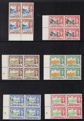 St Kitts 1952 Juego completo SG 94-105 en bloques de cuatro Mnh. Foto 1 de 4