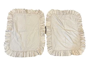 RALPH LAUREN HOME Aubusson Pillow Shams, Set of 2, Standard, Ruffle Embroidered - Picture 1 of 4