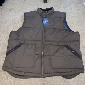 St Johns Bay Vest Mens 4XLT Brown Puffer Outdoor Quilted Down Alternative New - Picture 1 of 5