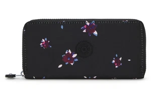 Kipling MONEY WORLD Large Wallet with Card Slots - Night Flower RRP £54 - Picture 1 of 5