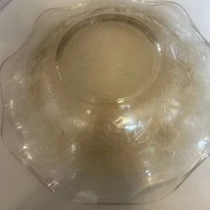 Vintage 1950s JEANETTE GLASS COMPANY Floragold Louisa Iridescent Bowl 9.5" Diam - Picture 1 of 4