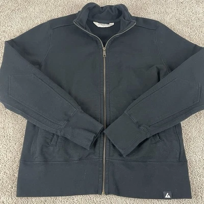 American Giant Moto Full Zip Jacket Sweatshirt Women's XL Black USA W1-1A-6 GUC - Image 1 of 4