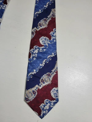 Vestido Bill Bass para hombre corbata de seda azul cachemira 100 % seda EE. UU. Foto 1 de 4