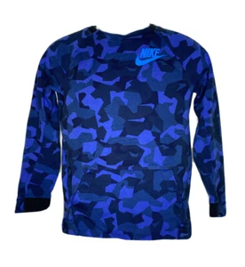 Boys Blue Camo Nike Sports Jumper Sweater Size Youth Large - Picture 1 of 4