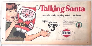 1968 newspaper ad for DX Gas - Talking Santa Claus doll, to play with, to love - Picture 1 of 1