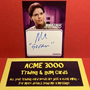 Star Trek TNG Archives & Inscriptions MELINDA CULEA Soren Autograph Card A49 - Picture 1 of 2