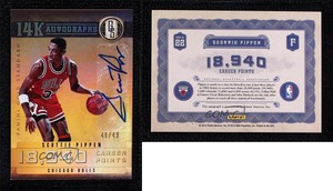 2011-12 Panini Gold Standard 14K Auto /49 Scottie Pippen #22 Auto HOF