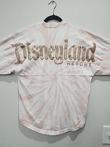Disney Parks Disneyland Spirit Jersey Pink Tie Dye Gold Letter Spirit Jersey XS - Picture 1 of 6