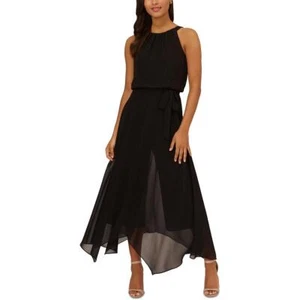 Adrianna Papell Womens Ruched Sleeveless Dressy Jumpsuit Plus BHFO 3646 - Picture 1 of 2