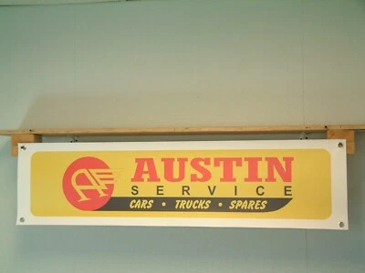 HALCYON AUTOMOTIVE Austin Service Car Banner Retro Classic Garage Workshop Wall Display A40 Maxi
