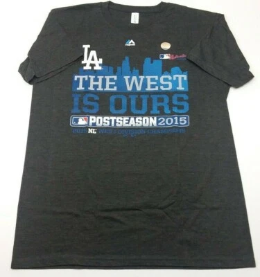   Los Angeles Dodgers Majestic/темно серый/футболка/2015 NL чемпионов/MLB/Запад  - Изображение 1 из 3