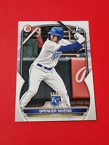 2023 Bowman Draft Paper Base BD-93 Spencer Nivens - Kansas City Royals - Picture 1 of 3