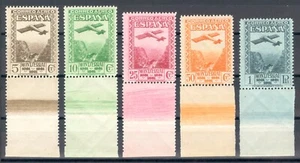 ESPAÑA 1931 - EDIFIL 650/54** - MONTSERRAT - CORREO AÉREO - BORDE DE HOJA! - MNH - Imagen 1 de 2