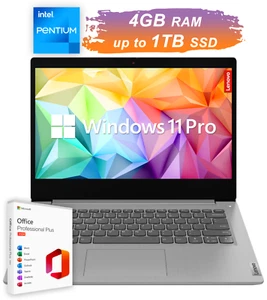 Portátil Lenovo IdeaPad 3 Office 2024 14 Intel 4 núcleos 4 GB de RAM hasta 1 TB SSD Win Pro - Imagen 1 de 11