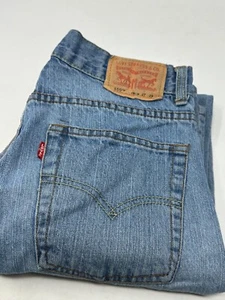 Levi's 550 Relaxed Straight Jeans Boys Sz 18 Slim 27X29 Blue Light Wash Denim X7 - Picture 1 of 6